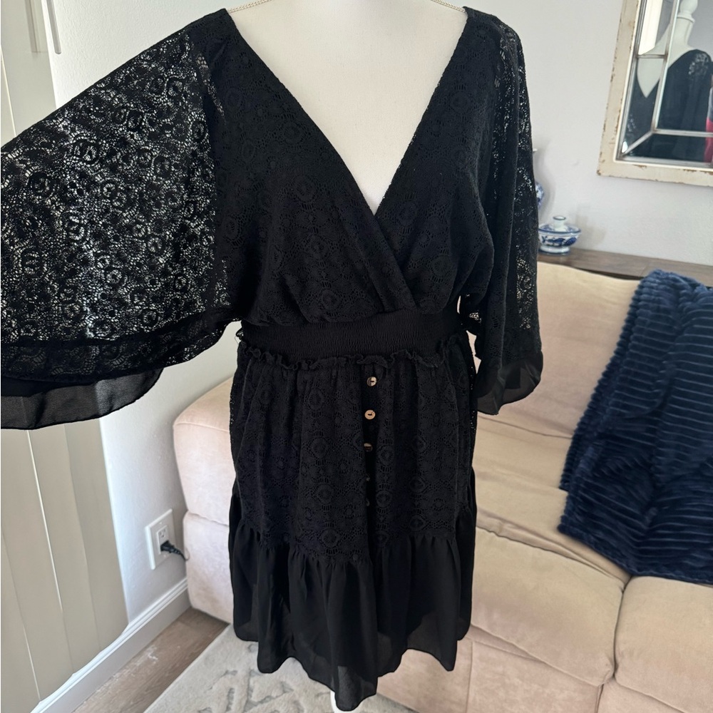 Amazon Chic Black Lace Dress
